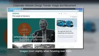 Corporate Website Design Trends Example: Image and Movement