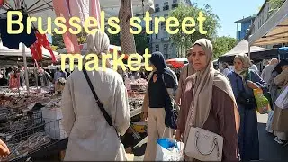 Saint-Gilles, Brussels, street market. Sunday 11/05/2025