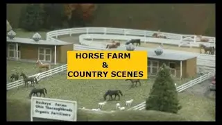 MODEL RAILROAD SCENERY IDEA HORSE FARM COUNTRY SCENE