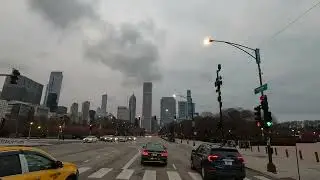 Columbus Drive and Fairbanks Court Downtown Chicago 4K