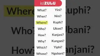 Zulu for Beginners #zulu #languagelearning #africanlanguages #education #learnzulu #isizulu