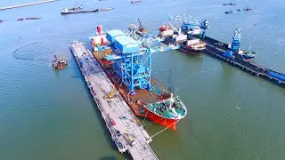 GSU Delivery & Installation on Coal Unloading Jetty | May 2017 (4K)