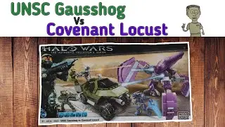 Review Halo Mega Bloks UNSC Gausshog vs Covenant Locust 2009