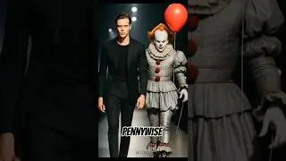 Famous Horror Characters vs. Their Actor / Fashion Runway #halloween #chucky #horror #shortvideo