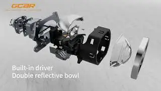 GCAR RS2 Square Bi LED Projector Lens New Product Double Lamp Bowl Universal For Car