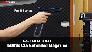 ICS X MAXTACT 50 Round CO2 Extended Magazine for G Series on the way │ ICS Airsoft