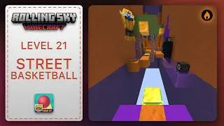 STREET BASKETBALL (Level 21) | Rolling Sky Minecraft