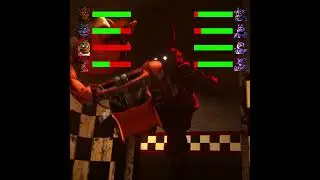 Toxic Bonnie destroys Foxy FNAF Fight with Healthbars