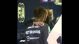 Lewis Hamilton and his dad after losing out on the F1 world championship in Abu Dhabi