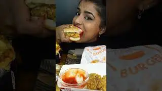 ASMR Eating Veg Burger,Cheese Pizza,Spicy Fried Chicken Burger,Wings Street Food ASMR Eating Mukbang