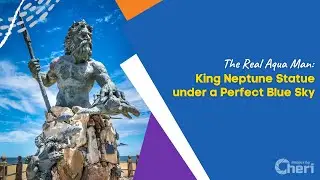 The Real Aqua Man: King Neptune Statue under a Perfect Blue Sky