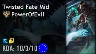 Twisted Fate Mid vs Ahri - PowerOfEvil - EUW Challenger Path 6.3
