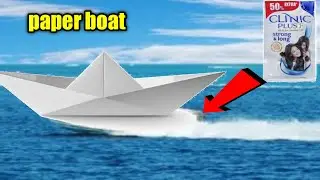 How too make speed paper boat //shampoo experiment // नाव कैसे बनाएं