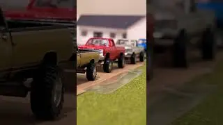 Custom 1/64 scale trucks on weld typhoons and boggers #164scale #truck #bubbatruck #shorts