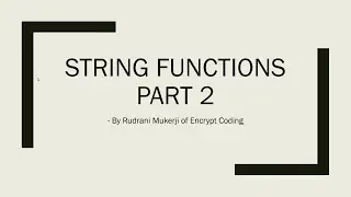 String functions part 2 - JAVA