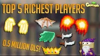 Growtopia Top 5 Richest Players!