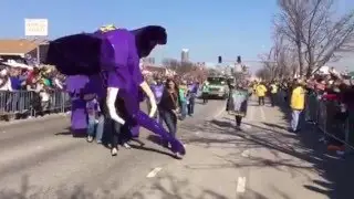 PGAV Destination's #Elphie in the St. Louis Mardi Gras Parade!