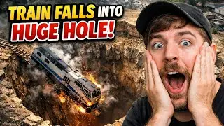 Train Falls Down in the Hole || #youtubevideo #viral #experiment #funny #algorithm  #10millionview 