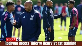 THIERRY HENRY WELCOMES RODRYGO GOES TO ARSENAL IN TRAINING SHOWDOWN