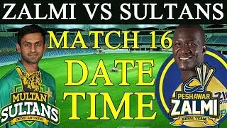 PESHAWAR ZALMI VS MULTAN SULTAN MATCH SCHEDULE