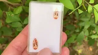 Top&aacute;zio Imperial Laranja Gota Par 2,74ct | 12,01x5,00mm