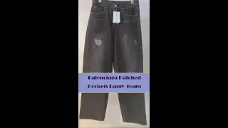 Balenciaga Patched Pockets Baggy Jeans review#shorts