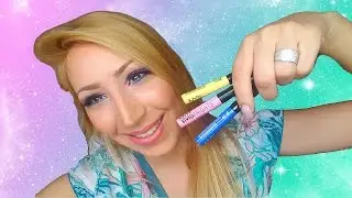 Nyx Vivid Brights Eyeliners Review And Testing - Rave Party Makeup Look