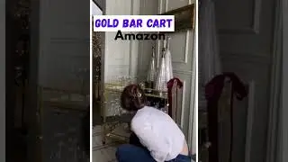 VASAGLE Gold Bar Cart Review | Mirrored Wine Cart for Kitchen & Dining Room