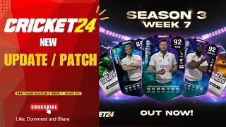 Cricket 24 Update / Patch - 10 Sept 2025  ||