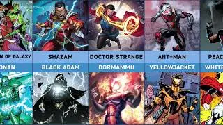Superhero and antihero arch enemies (comparison)