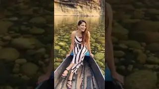 India&rsquo;s transparent river Umngot river in Dawki.. #mindblowing #travel #india #shorts #meghalaya