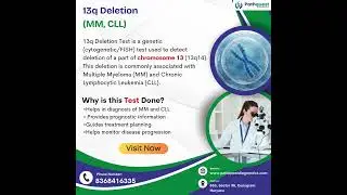 13q Deletion Test (MM & CLL) | Genetic Marker for Blood Cancer | Pathquest Diagnostics #bloodtest