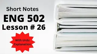 ENG 502 Lesson 26 Semantic Features, Short notes in Urdu and Hindi for VU students