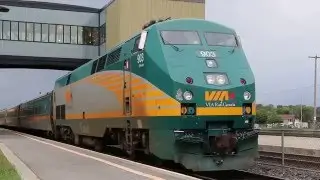 VIA Rail train #66, VIA #903, Belleville ON (19-Sep-2015)