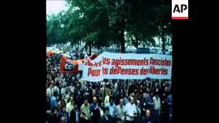 SYND 28 6 78 LEFTIST DEMONSTRATION AGAINST RIGHTIST MEETING