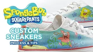 CUSTOM CONVERSE LOW TOP | SPONGEBOB SQUAREPANTS | SHOE CUSTOM TIPS