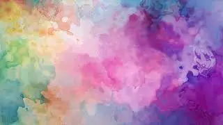 4K Calming Sensory Video | Rainbow Watercolor with Chill Peaceful Hip-Hop Music | 1 Hour Relaxation