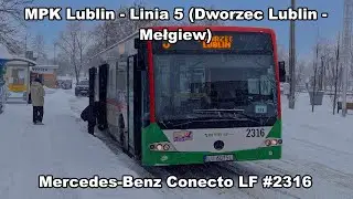 MPK Lublin | 🚍 Linia 5 (Dworzec Lublin - Mełgiew) Mercedes-Benz Conecto LF #2316