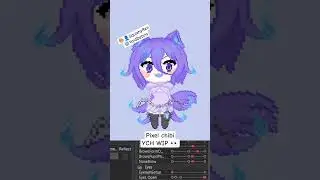 adorable pixel chibi model wip 👀 #live2d #live2dwip #pixelart