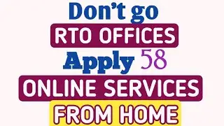 Apply RTO Citizen services online in telugu | RTO services | online RTO citizen services | Vahan