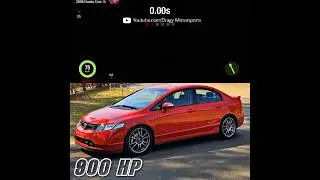 900 HP Honda Civic SI K20 Turbo | Dragy time from 100-200 Km/h 😱💪#honda #civic #turbo #jdm