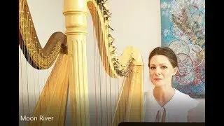 Moon River - Cover - played on 2 different harps