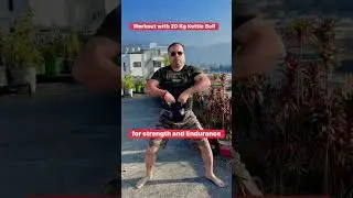 S1663- Exercise with 20 kg Kettle Ball is part of Military stamina #exercise  #bodybuilding #good