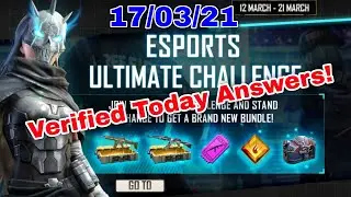 Esports ultimately Challenge Today Answers Tamil | Mokka Gamer Da | Free Fire | MGD_YT