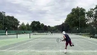 Tennis slice serves ( slow motion) #recreationaltennisplayer #londontennis #londonsummer