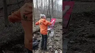 Painting the hills in Yellowwood Forest in Brown County, Indiana.