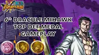 6* Dracule Mihawk Defensive Build SS League Gameplay | One Piece Bounty Rush