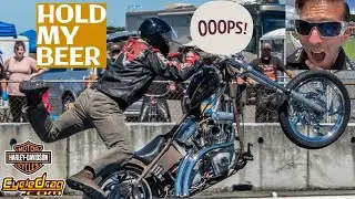 Harley CHOPPER Arm Drop Racing GONE WRONG!