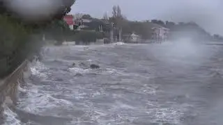 Tempête Amélie à Andernos-les-bains (Bassin d'Arcachon - Gironde)