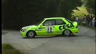 Rally della Lana 1992 vinto da Piero Longhi PS Prascorsano inversione del ponticello